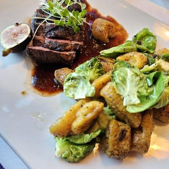 Painted Pony - Chipotle Maple Venison with Brussel leaves and pumpkin gnocchi with brown butter - New American Near Me - Saint George, Utah Painted Pony - Chipotle Maple Venison with Brussel leaves and pumpkin gnocchi with brown butter - New American Near Me - Saint George, Utah
