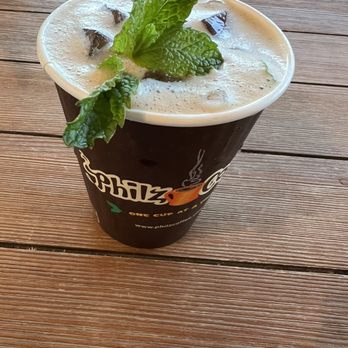 Philz Coffee - Mint Mojito - decaf, with oat milk , sweet and creamy 10/10! - Coffee & Tea Near Me - Cupertino, California Philz Coffee - Mint Mojito - decaf, with oat milk , sweet and creamy 10/10! - Coffee & Tea Near Me - Cupertino, California
