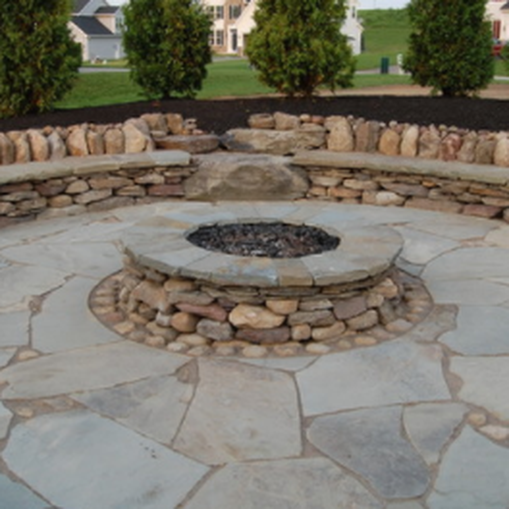Natural State Stone Works - a stone fire pit - Landscaping Near Me Natural State Stone Works - a stone fire pit - Landscaping Near Me