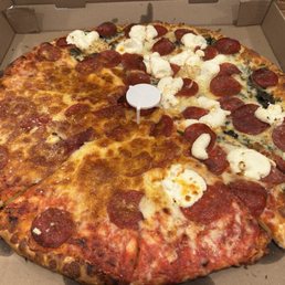 1/2 Tony Pepperoni 3 Cheese & 1/2 Red, White & Green