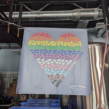 Lucky Pigeon Brewing - a colorful heart made out of leaves - Breweries Near Me - Biddeford, Maine