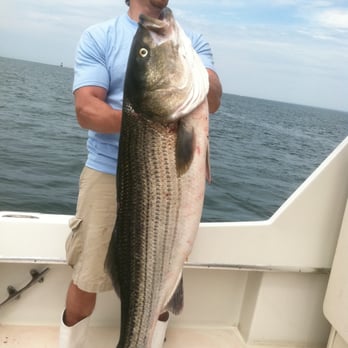 Black Rock - 48 Lb Striper on the Black Rock - Fishing Near Me - Orient, New York Black Rock - 48 Lb Striper on the Black Rock - Fishing Near Me - Orient, New York