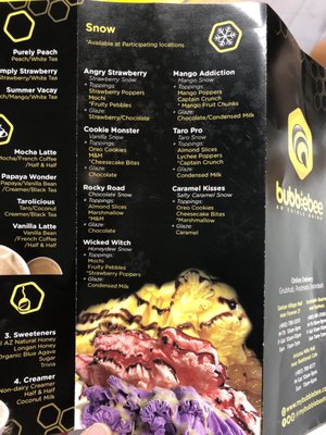Menu photo 5 Bubble Bee Scottsdale, AZ