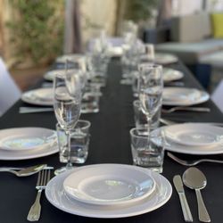 VIP Party Rentals - Table, plates, cups and silverware rented and they set it all up for me.