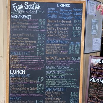 From Scratch Restaurant - Menu - Breakfast & Brunch Near Me - Carmel, California