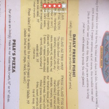 Island Lava Java - Yellow box is daily specials - American Near Me - Kailua Kona, Hawaii