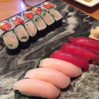 Osaka Sushi & Hibachi - American Favorite (1 Yellow-tail & Spicy Tuna roll and 6 pieces sushi). - Sushi Bars Near Me - Maplewood, Minnesota Osaka Sushi & Hibachi - American Favorite (1 Yellow-tail & Spicy Tuna roll and 6 pieces sushi). - Sushi Bars Near Me - Maplewood, Minnesota