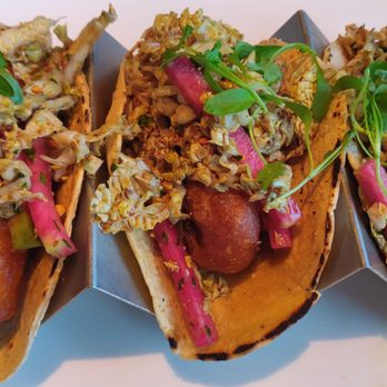 Riverpark - Squash tacos with slaw (Chipotle aioli on the side) - New American Near Me - New York, New York Riverpark - Squash tacos with slaw (Chipotle aioli on the side) - New American Near Me - New York, New York