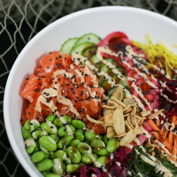 Anchor and Eat - a bowl of vegetables and fish - Food Trucks Near Me Anchor and Eat - a bowl of vegetables and fish - Food Trucks Near Me