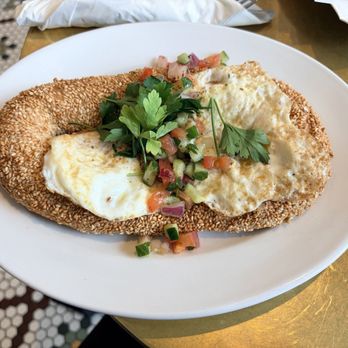 Tatte Bakery & Cafe | Pier 4 - Egg in the Hole with Ham & Cheese - Coffee & Tea Near Me - Boston, Massachusetts