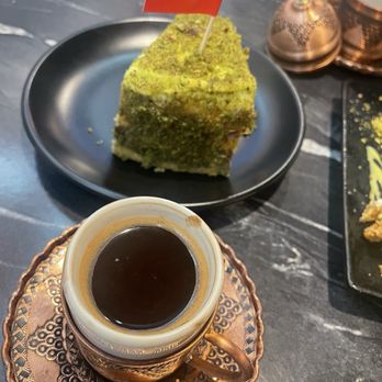 Galata - Turkish coffee and pistachio cake was incredible. - Turkish Near Me - Sterling Heights, Michigan