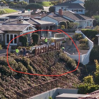 Compass Landscape Construction Inc. - Unpermitted and unsafe hillside work by their crew - Landscaping Near Me - Rolling Hills Estates, California Compass Landscape Construction Inc. - Unpermitted and unsafe hillside work by their crew - Landscaping Near Me - Rolling Hills Estates, California