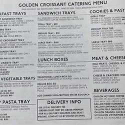 Golden Croissant - Menu
