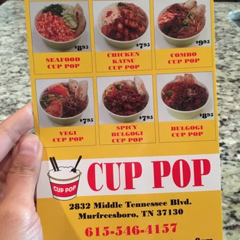 Cup Pop - Menu - Korean Near Me - Murfreesboro, Tennessee Cup Pop - Menu - Korean Near Me - Murfreesboro, Tennessee