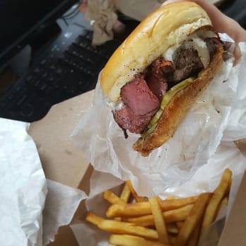 Parkway Corner Deli - Pastrami burger with a box of fries! Highly recommended! - Breakfast & Brunch Near Me - Philadelphia, Pennsylvania Parkway Corner Deli - Pastrami burger with a box of fries! Highly recommended! - Breakfast & Brunch Near Me - Philadelphia, Pennsylvania