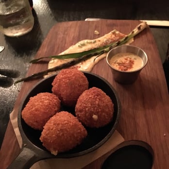 Stone Creek Bistro - Bacon mac n cheese fritters - New American Near Me - Blue Jay, California Stone Creek Bistro - Bacon mac n cheese fritters - New American Near Me - Blue Jay, California