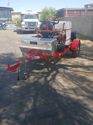 Custom & Refurb Equipment - We have a Jetter that is custom built to our specifications, the base model is equipped with a 35HP Vanguard engine, 12 GPM/3000 PSI pump, tool box mounted to frame, 200 gallon water tank on a single axle trailer. Upgradeable to meet your needs whether you want to have just 3/8 inch jetter hose or 1/2 in, 3/8 and 1/4 inch hoses – come by and see it!! Custom & Refurb Equipment - We have a Jetter that is custom built to our specifications, the base model is equipped with a 35HP Vanguard engine, 12 GPM/3000 PSI pump, tool box mounted to frame, 200 gallon water tank on a single axle trailer. Upgradeable to meet your needs whether you want to have just 3/8 inch jetter hose or 1/2 in, 3/8 and 1/4 inch hoses – come by and see it!!