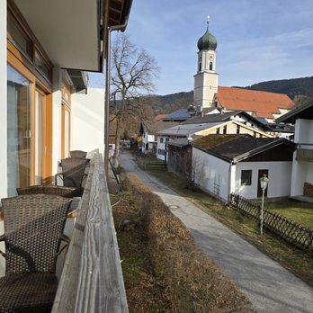 Hotel Böld - View from 209 balcony - Hotels Near Me - Oberammergau, BY Hotel Böld - View from 209 balcony - Hotels Near Me - Oberammergau, BY