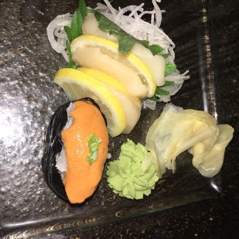 Okinii - Scallop Sashimi & California Uni Sashimi - Sushi Bars Near Me - New York, New York Okinii - Scallop Sashimi & California Uni Sashimi - Sushi Bars Near Me - New York, New York