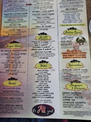 Menu photo 1 BB's Fish Fry Vidalia, LA Menu photo 1 BB's Fish Fry Vidalia, LA