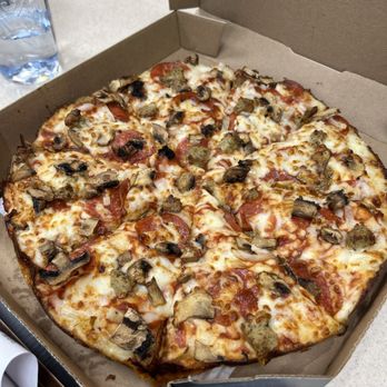 Domino’s - Pan style!!! Extra sauce provolone and mozzarella blend!!! - Pizza Near Me - Thomasville, North Carolina Domino’s - Pan style!!! Extra sauce provolone and mozzarella blend!!! - Pizza Near Me - Thomasville, North Carolina