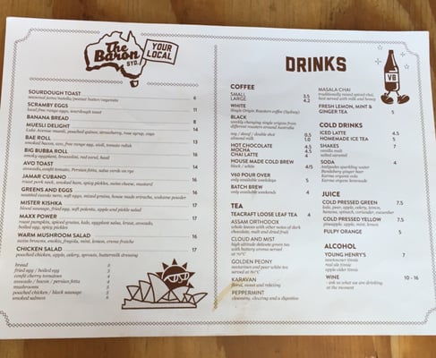Menu photo 4 The Baron Castle Hill, NSW Menu photo 4 The Baron Castle Hill, NSW