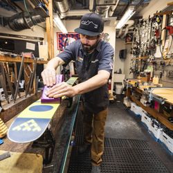 Teton Village Sports - Repair/ Tune shop busy at work
