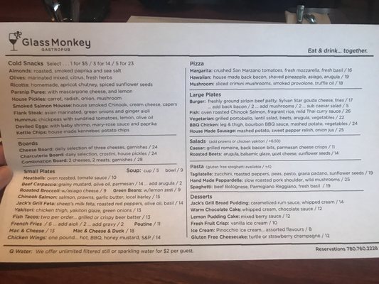 Menu photo 3 Glass Monkey Edmonton, AB