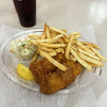 Leo's Coney Island - Two piece fish and chips with Cole slaw - American Near Me - West Bloomfield, Michigan Leo's Coney Island - Two piece fish and chips with Cole slaw - American Near Me - West Bloomfield, Michigan