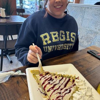 Crepes & Dreams - Pistachio and raspberry crepe's! - Creperies Near Me - Highlands Ranch, Colorado