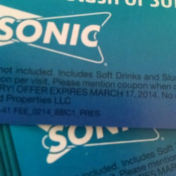 Sonic Drive-In - Yay for getting coupons from the drive thru cashier!  Boo for them expiring 5 months ago... - Fast Food Near Me - LITHIA, Florida