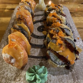 Bite a Bit - OBX Roll (left), Monster Roll (right) - Thai Near Me - Nashville, Tennessee