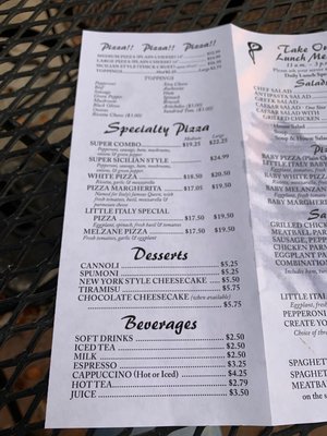 Menu photo 2 Little Italy Tallahassee, FL Menu photo 2 Little Italy Tallahassee, FL