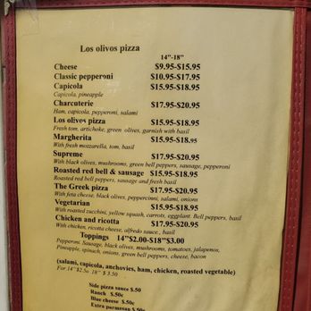 Los Olivos - Menu - Pizza Near Me - Tucson, Arizona Los Olivos - Menu - Pizza Near Me - Tucson, Arizona