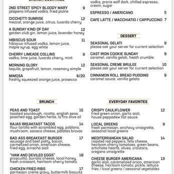 Bar Cicchetti - Brunch menu 8/19/21 - New American Near Me - Oklahoma City, Oklahoma