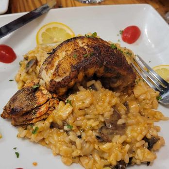 Terra Mia - Blackened Lobster Over Risotto with muschrooms - Bars Near Me - McAdenville, North Carolina Terra Mia - Blackened Lobster Over Risotto with muschrooms - Bars Near Me - McAdenville, North Carolina