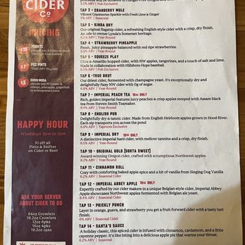 Portland Cider - Drink menu - Cideries Near Me - Clackamas, Oregon Portland Cider - Drink menu - Cideries Near Me - Clackamas, Oregon