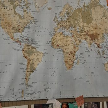 Latitudes Fair Trade Store - World map of where merchandise is from. - Accessories Near Me - Fredericksburg, Virginia