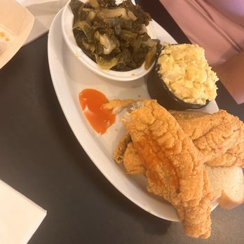 Teens Place - Collard green, Fried whiting, potato salad. My wife loved it all. - Barbeque Near Me - Oxford, Pennsylvania