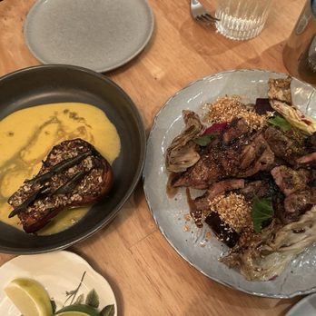 Moon Rabbit - Double-cooked squash on the left. Cumin lamb on the right. - Vietnamese Near Me - Washington, DC, District of Columbia