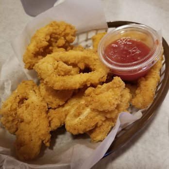 The Crab Barrack - Calamari was battered heavy but the taste was great and the meat was a thick size. - Seafood Near Me - Birmingham, Alabama