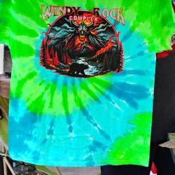 406 DTF Transfers - Windy Rock Fire Shirt 1/1 Tie Dye