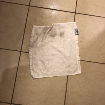 Courtyard by Marriott Newark Downtown - Dirt on the wash cloth after I used it to wipe the dirty bathroom floor. - Hotels Near Me - Newark, New Jersey Courtyard by Marriott Newark Downtown - Dirt on the wash cloth after I used it to wipe the dirty bathroom floor. - Hotels Near Me - Newark, New Jersey