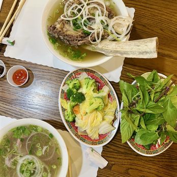 Pho Thanh - Pho tai, short ribs pho, boiled veggies - Vietnamese Near Me - Westminster, California