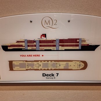 Cunard Line - These plaques are helpful, showing the ship in section and the deck you're on. The layout of cabins and public spaces looks clear to me. - Hotels Near Me - Southampton, HAM