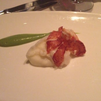 Aria - lobster app. so good. they even put it on 2 plates since hubby and I shared - love that! - New American Near Me - Atlanta, Georgia