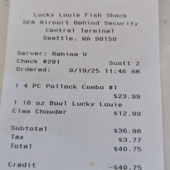 Lucky Louie Fish Shack - Chowder also has an option to upgrade to cheese, bacon and chives for $1 more - Fish & Chips Near Me - Seattle, Washington