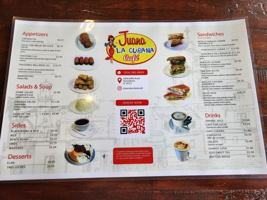 Menu photo 4 Juana La Cubana Cafe Dania Beach, FL
