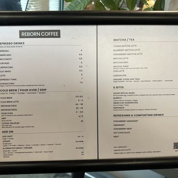 Reborn Coffee - Menu - Coffee & Tea Near Me - Diamond Bar, California