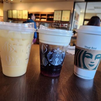 Starbucks - Starbucks - Paradise Drink (left), Pistachio Cream Cold Brew (center), Pistachio Latte (right) - Coffee & Tea Near Me - Monterey, California Starbucks - Starbucks - Paradise Drink (left), Pistachio Cream Cold Brew (center), Pistachio Latte (right) - Coffee & Tea Near Me - Monterey, California